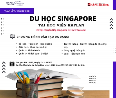 TUẦN LỄ TƯ VẤN DU HỌC “Du học Singapore cùng Kaplan – Chuyển tiếp sang Anh, Úc, New Zealand”