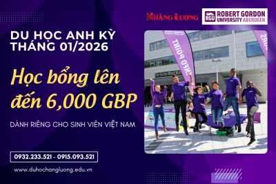DU HỌC ANH KỲ THÁNG 1/2026: NẮM BẮT HỌC BỔNG GIÁ TRỊ TỪ RGU