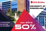 LIVESTREAM HỌC BỔNG 50% TẠI ĐẠI HỌC SUDERLAND (UK)