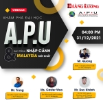 WEBINAR CẬP NHẬT THÔNG TIN MỚI NHẤT VỀ TUYỂN SINH DU HỌC MALAYSIA TẠI ĐẠI HỌC CHÂU Á THÁI BÌNH DƯƠNG (APU) VÀ QUY TRÌNH NHẬP CẢNH MALAYSIA MỚI NHẤT