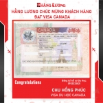 HẰNG LƯƠNG XIN CHÚC MỪNG BẠN CHU HỒNG PHÚC ĐÃ ĐẬU VISA DU HỌC CANADA