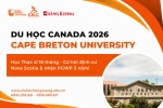 DU HỌC CANADA 2026: THẠC SĨ 16 THÁNG TẠI CBU – CƠ HỘI ĐỊNH CƯ NOVA SCOTIA & NHẬN PGWP 3 NĂM!