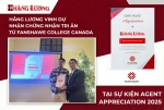 HẰNG LƯƠNG VINH DỰ NHẬN CHỨNG NHẬN TRI ÂN TỪ FANSHAWE COLLEGE CANADA TẠI SỰ KIỆN AGENT APPRECIATION 2025